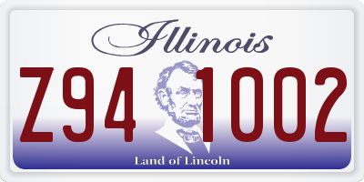 IL license plate Z941002