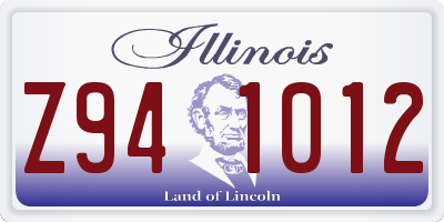 IL license plate Z941012