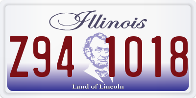 IL license plate Z941018