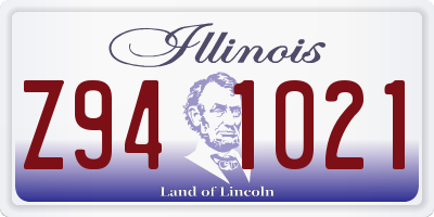 IL license plate Z941021