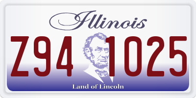 IL license plate Z941025