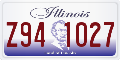 IL license plate Z941027