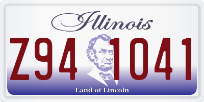 IL license plate Z941041