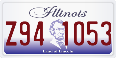 IL license plate Z941053