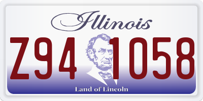 IL license plate Z941058