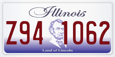 IL license plate Z941062