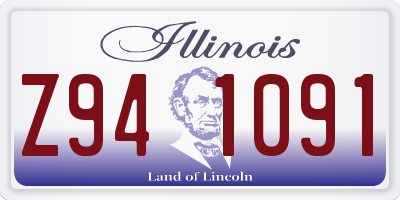 IL license plate Z941091