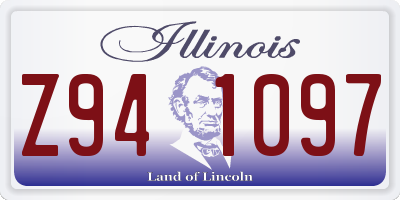 IL license plate Z941097