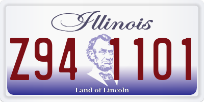IL license plate Z941101