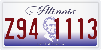 IL license plate Z941113