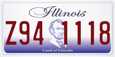 IL license plate Z941118