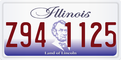 IL license plate Z941125