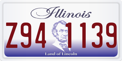 IL license plate Z941139