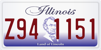 IL license plate Z941151