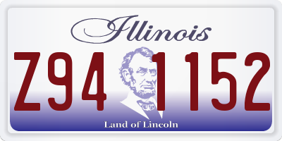 IL license plate Z941152