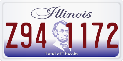 IL license plate Z941172