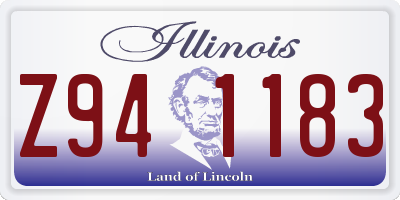 IL license plate Z941183