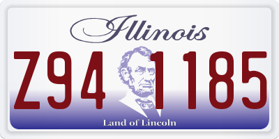 IL license plate Z941185