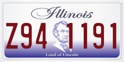 IL license plate Z941191