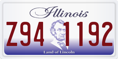 IL license plate Z941192