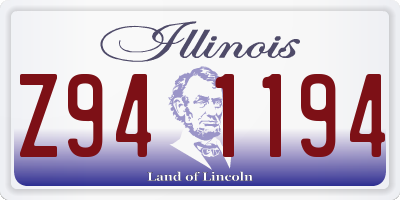 IL license plate Z941194