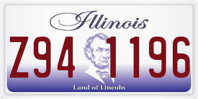IL license plate Z941196