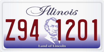 IL license plate Z941201