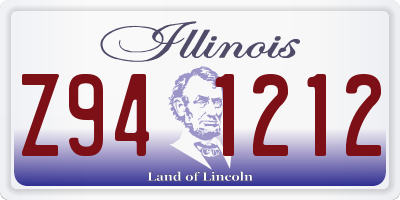 IL license plate Z941212