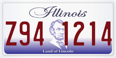 IL license plate Z941214