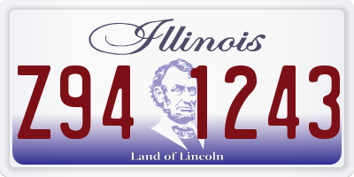 IL license plate Z941243