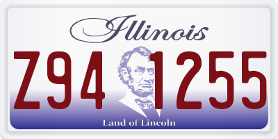 IL license plate Z941255