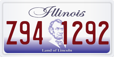 IL license plate Z941292