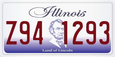 IL license plate Z941293