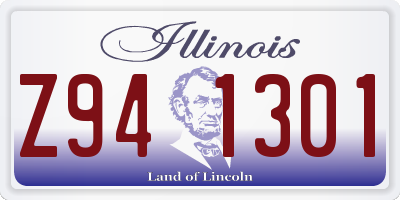 IL license plate Z941301