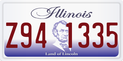 IL license plate Z941335