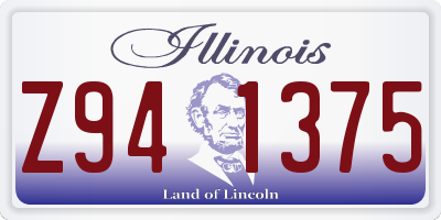 IL license plate Z941375