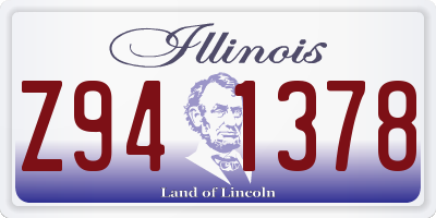 IL license plate Z941378