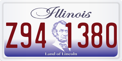 IL license plate Z941380