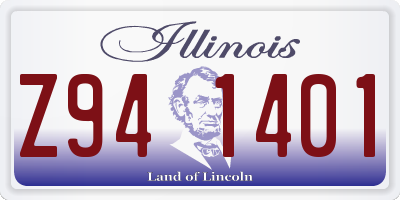 IL license plate Z941401