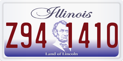 IL license plate Z941410