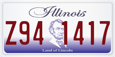 IL license plate Z941417