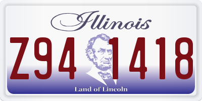 IL license plate Z941418