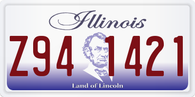 IL license plate Z941421