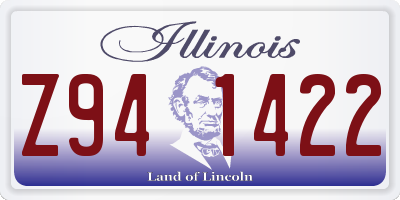 IL license plate Z941422