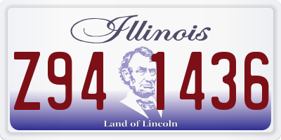 IL license plate Z941436