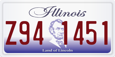 IL license plate Z941451