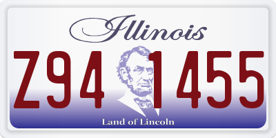 IL license plate Z941455