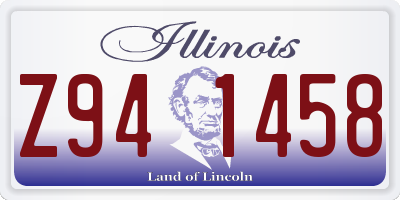 IL license plate Z941458