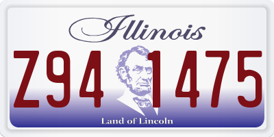 IL license plate Z941475