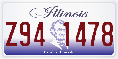IL license plate Z941478